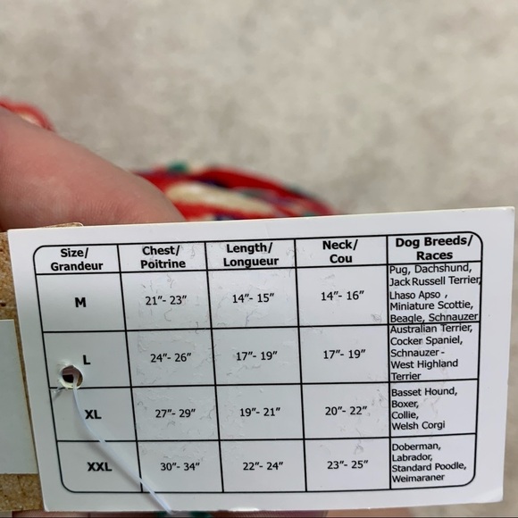 𝅺nwt Small breed dog red Christmas ornament pyjamas size medium - Picture 7 of 10